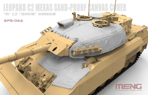 MENG-Model 1:35 Canadian Main Battle Tank Leopard C2 MEXAS Sand-Proof Canvas Cover(Resin)