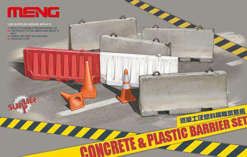 Meng Model 1:35 Concrete & plastic barrier set