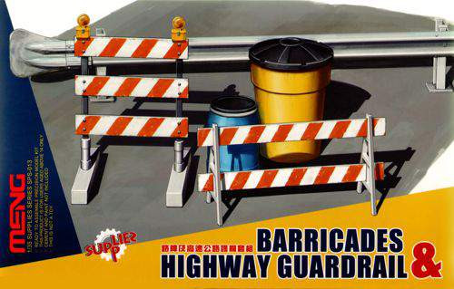 Meng Model 1:35 Barricades & highway guardrail