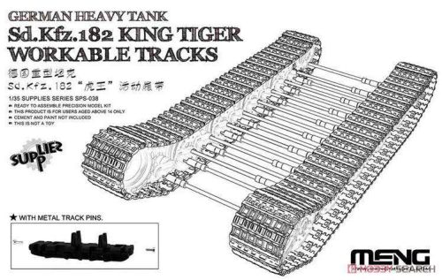 Meng Model 1:35 German Heavy Tank Sd.Kfz.182 King Tiger Workable Tracks
