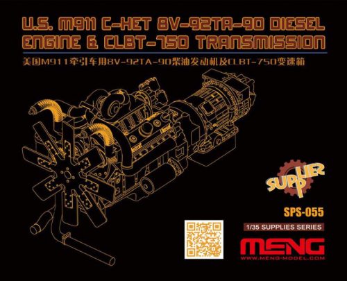 Meng Model 1:35 U.S.M911 C-HET 8V-92TA-90 Diesel Engine & CLBT-750
