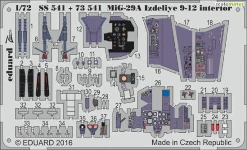 Eduard 1:72 MiG-29A Izdeliye 9-12 Interior