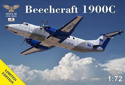 Sova-M 1:72 Beechcraft 1900C-1 Ambulance F-GVLC repülő makett