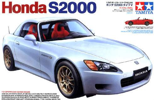 Tamiya 1:24 Honda S2000 1198 version with optional hard top autó makett