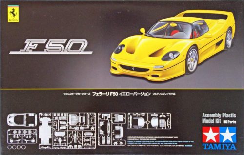 Tamiya 1:24 Ferrari F50 Yellow Version autó makett