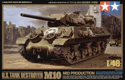 Tamiya 1:48 M10 U.S. Tank Destroyer Mid Production harcjármű makett