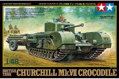 Tamiya 1:48 British Tank Churchill Mk.VII Crocodile harcjármű makett