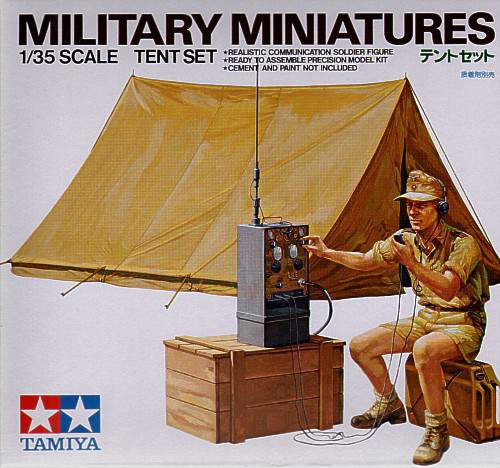 Tamiya 1:35 Tent Set and DAK/Afrika Korps radio operator LTD