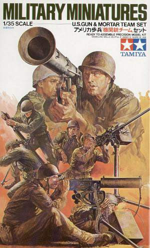 Tamiya 1:35 8 U.S. Machine Gun/Mortar Team figura makett