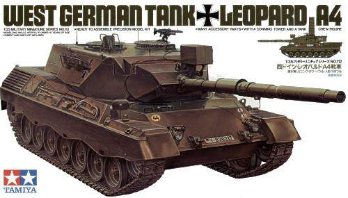 Tamiya 1:35 Leopard MBT A4 harcjármű makett