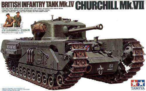 Tamiya 1:35 Churchill Mk.VII includes 3 crewman harcjármű makett