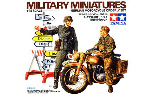 Tamiya 1:35 DKW NZ350 Motorcycle, rider and Military Policeman