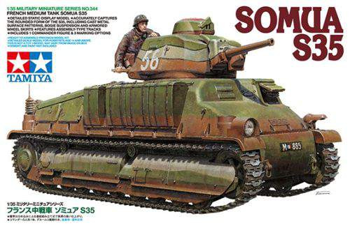 Tamiya 1:35 Somua S35 French Medium Tank harcjármű makett