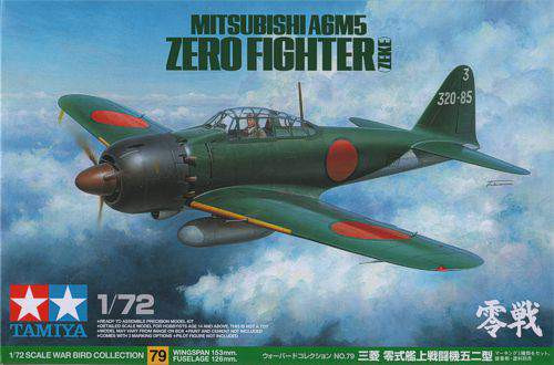 Tamiya 1:72 Mitsubishi A6M5 'Zero' Zeke repülő makett