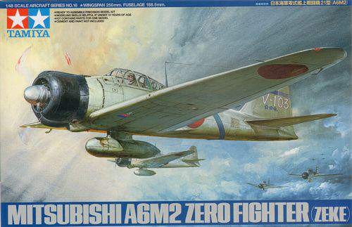 Tamiya 1:48 A6M2 Type 21 Zero Fighter repülő makett