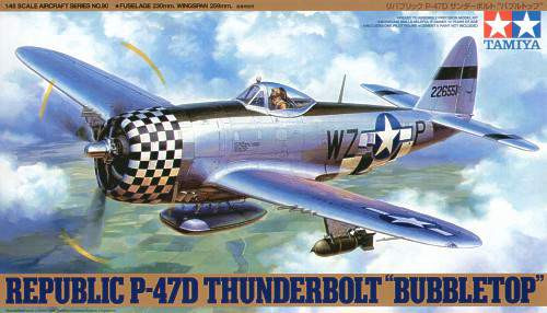 Tamiya 1:48 THUNDERBOLT P-47D BUBBLETOP repülő makett