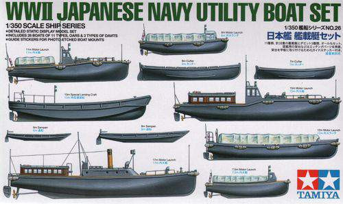 Tamiya 1:350 IJN Utility boat Set hajó makett
