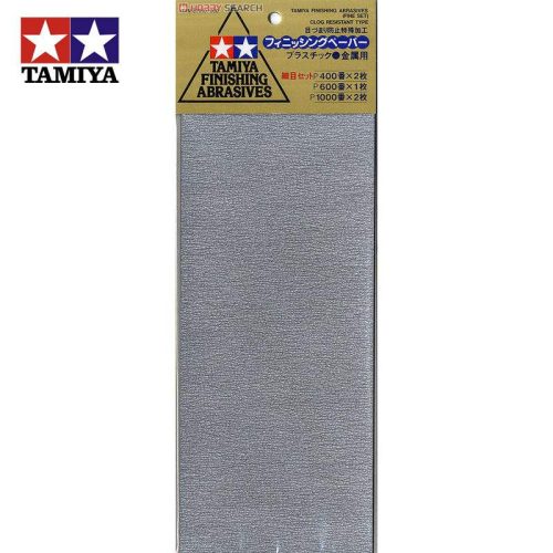 Tamiya Finishing Abrasives P400/600/1000 - 5 Sheets
