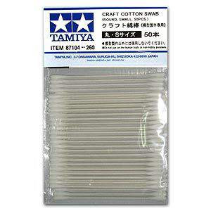 Tamiya Craft Cotton Swab, Round, Small (50pcs)
