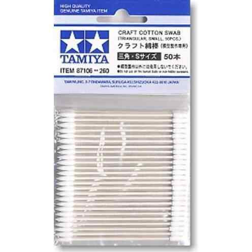 Tamiya Craft Cotton Swab, Triangular, Small (50pcs)