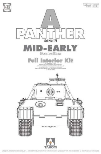 Takom 1:35 Sd.Kfz.171 Panther A Mid-Early with interior harcjármű makett