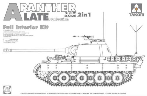 Takom 1:35 Sd.Kfz.171/267 Panther A Late with interior 2 in 1