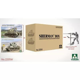   Takom Sherman2 Box M4A1 (76w) HVSS + M1 Super Sherman + US Army Tank Crewman Limited Edition