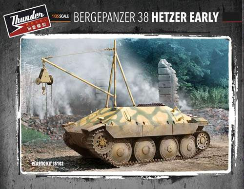 Thunder Model 1:35 Bergepanzer 38(t) Hetzer Early version harcjármű makett