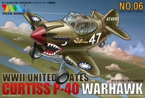 Tiger Model - Cute Plane WWII United States - Curtiss P40 Warhawk