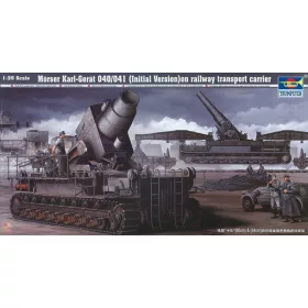   Trumpeter 1:35 Mörser Karl Gerät 040/041 auf Eisenbahn-Transport-Trailer