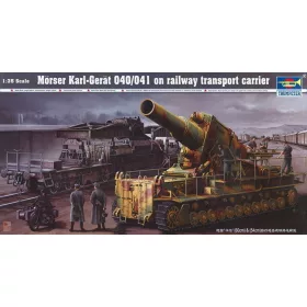   Trumpeter 1:35 Mörser Karl Gerät 040/041 auf Eisenbahn-Transport-Trailer