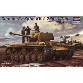 Trumpeter 1:35 German Pz.Kpfm. KV-1 756(r) Tank