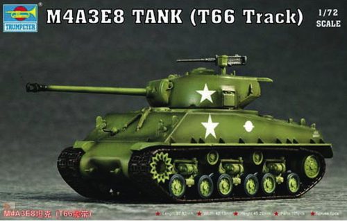 Trumpeter 1:72 M4A3E8 Tank (T66 Track)