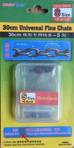 Master Tools  30CM Universal Fine Chain S Size 0.6mmX1.0mm