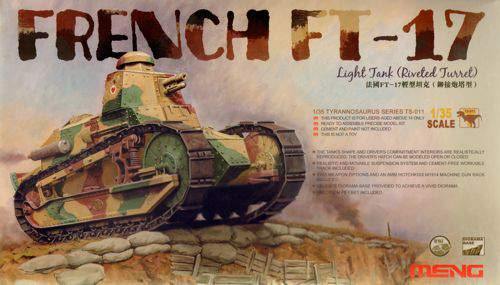 Meng Model 1:35 French FT-17 Light Tank (Riveted Turret)
