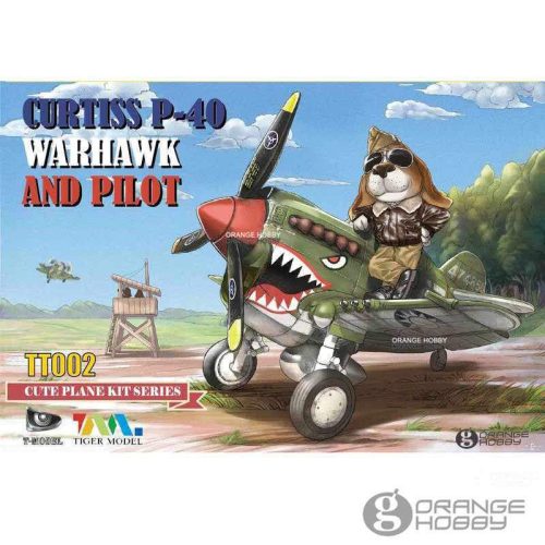 Tiger Model Cute Plane Soviet WWII US P40 Warhawk with Pilot