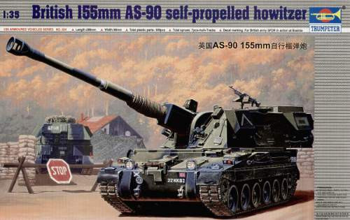 Trumpeter 1:35 AS-90 155mm self propelled British howitzer