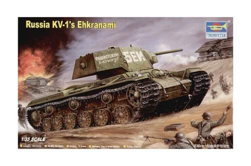 Trumpeter 1:35 Russia KV-1S Ehkranami 00357 harcjármű makett