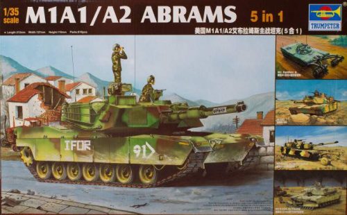 Trumpeter 1:35 - M1A1/A2 Abrams 5 in 1 harcjármű makett