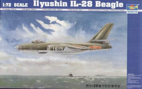 Trumpeter 1:72 Chinese-Russia Ilyushin IL-28 Beagle repülő makett