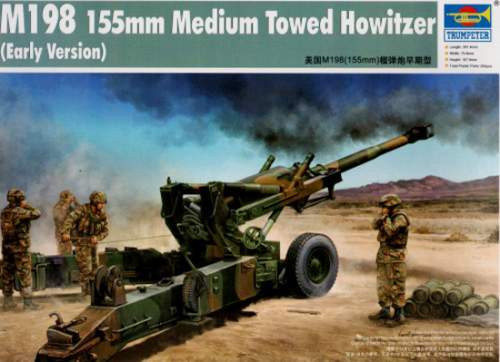 Trumpeter 1:35 M198 155mm Medium Towed Howitzer 02306 harcjármű makett