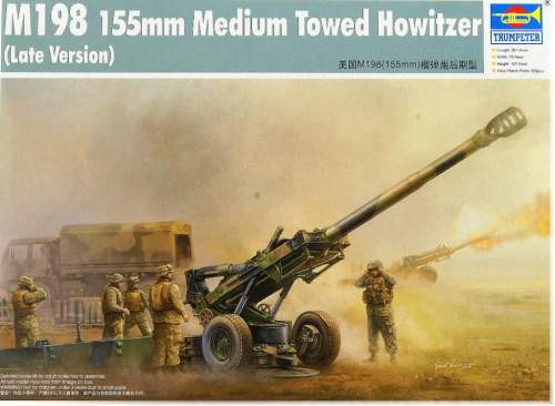 Trumpeter 1:35 M198 155mm Medium Towed Howitzer 02319 harcjármű makett