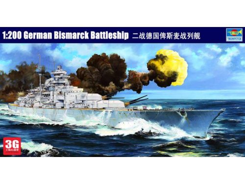 Trumpeter 1:200 Bismarck hajó makett