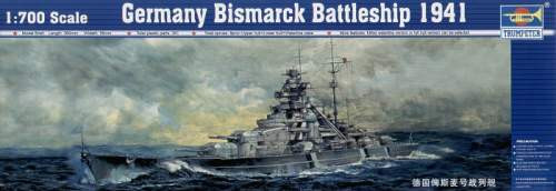 Trumpeter 1:700 Germany Bismark Battleship 1941 05711 hajó makett