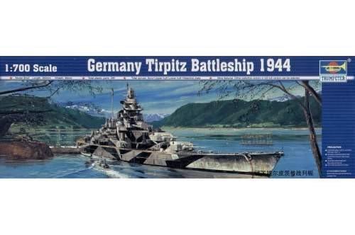 Trumpeter 1:700 Germany Tirpitz Battleship 1944 05712 hajó makett