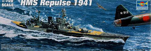 Trumpeter 1:700 HMS Repluse 1941