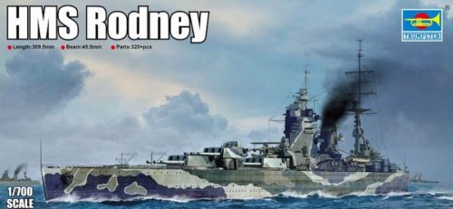 Trumpeter 1:700 HMS Rodney hajó makett