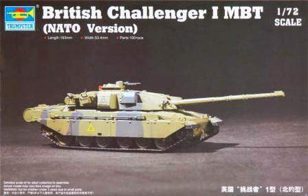 Trumpeter 1:72 British Challenger I MBT NATO 07106 harcjármű makett