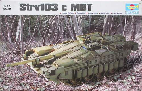 Trumpeter 1:72 Strv103 c MBT 07220 harcjármű makett