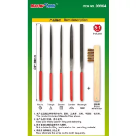   Trumpeter Master tools - Assorted needle files set (Middle-Toothed)
